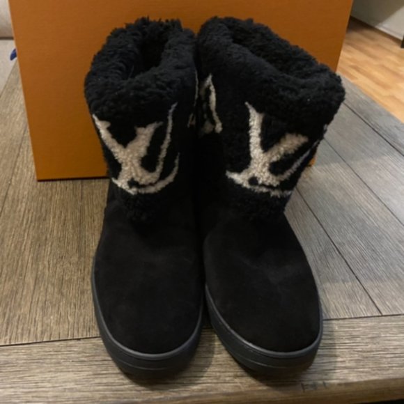 NEW LOUIS VUITTON SNOWDROP FLAT ANKLE BOOT SZ39/9 - Picture 6 of 11